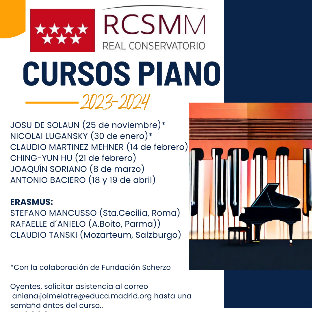 Clases magistrales de Piano a cargo de Claudio Martínez Mehner.