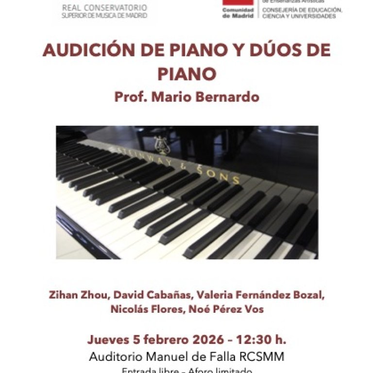 Audición de Piano